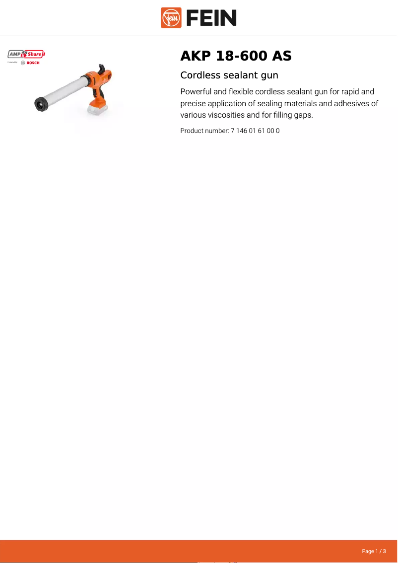 Image de la première page du manuel de l'appareil AKP 18-600 AS