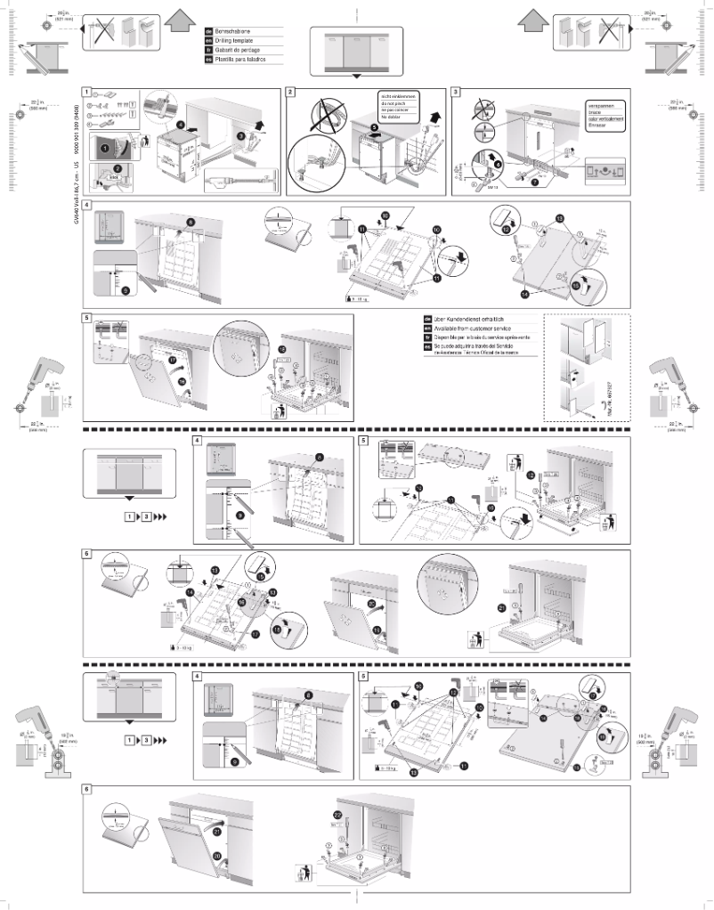 Page 1 de la notice Guide d'installation Gaggenau DF251762