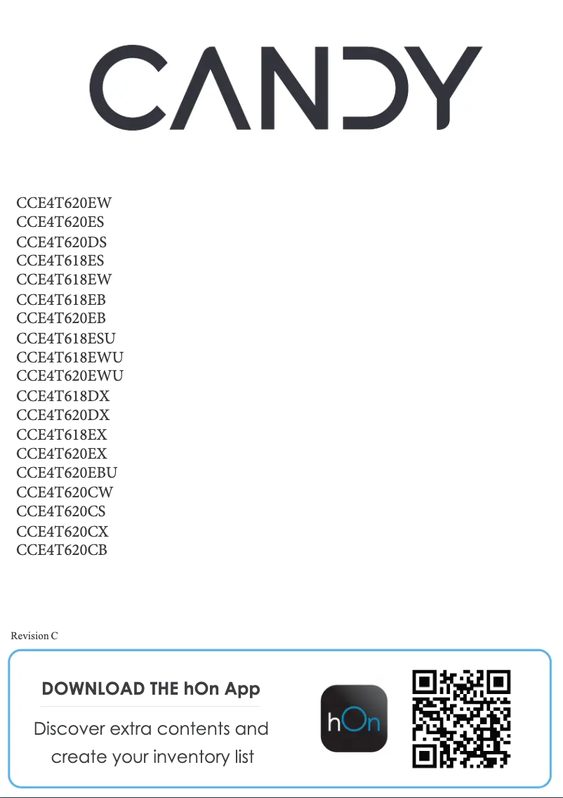 Page 1 de la notice Manuel utilisateur Candy CCE4T620EW