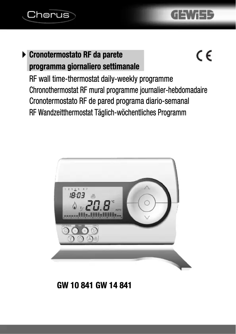 Page 1 de la notice Manuel utilisateur Gewiss GW14841