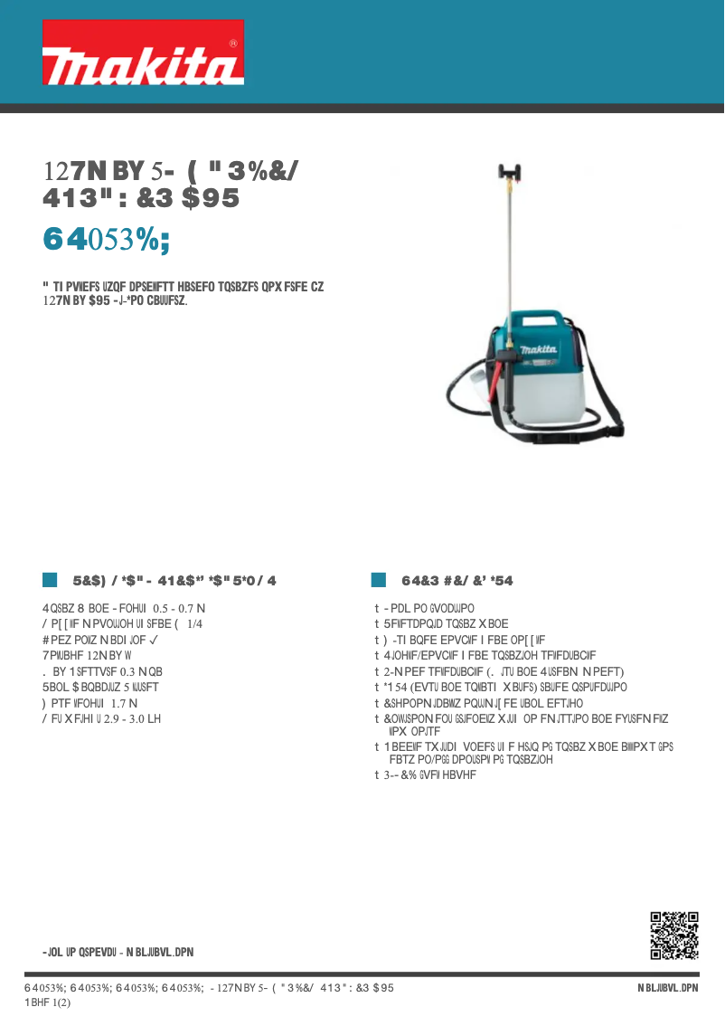 Image de la première page du manuel de l'appareil US053DZ