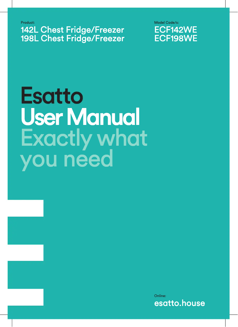 Page 1 de la notice Manuel utilisateur Esatto ECF198WE