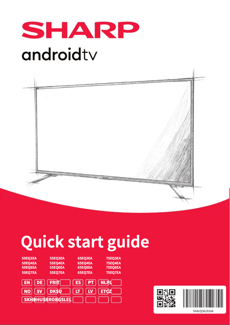 Page 1 de la notice Guide de démarrage rapide Sharp 65EQ4EA