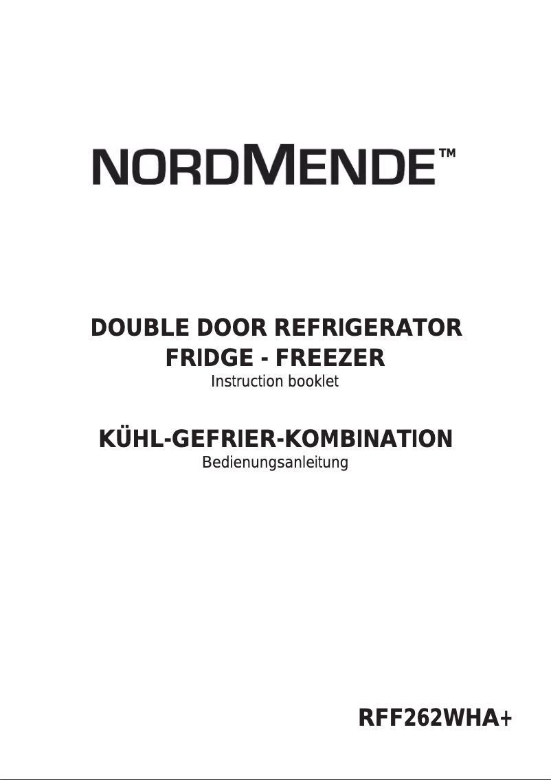 Page 1 de la notice Manuel utilisateur Nordmende RFF262SLA