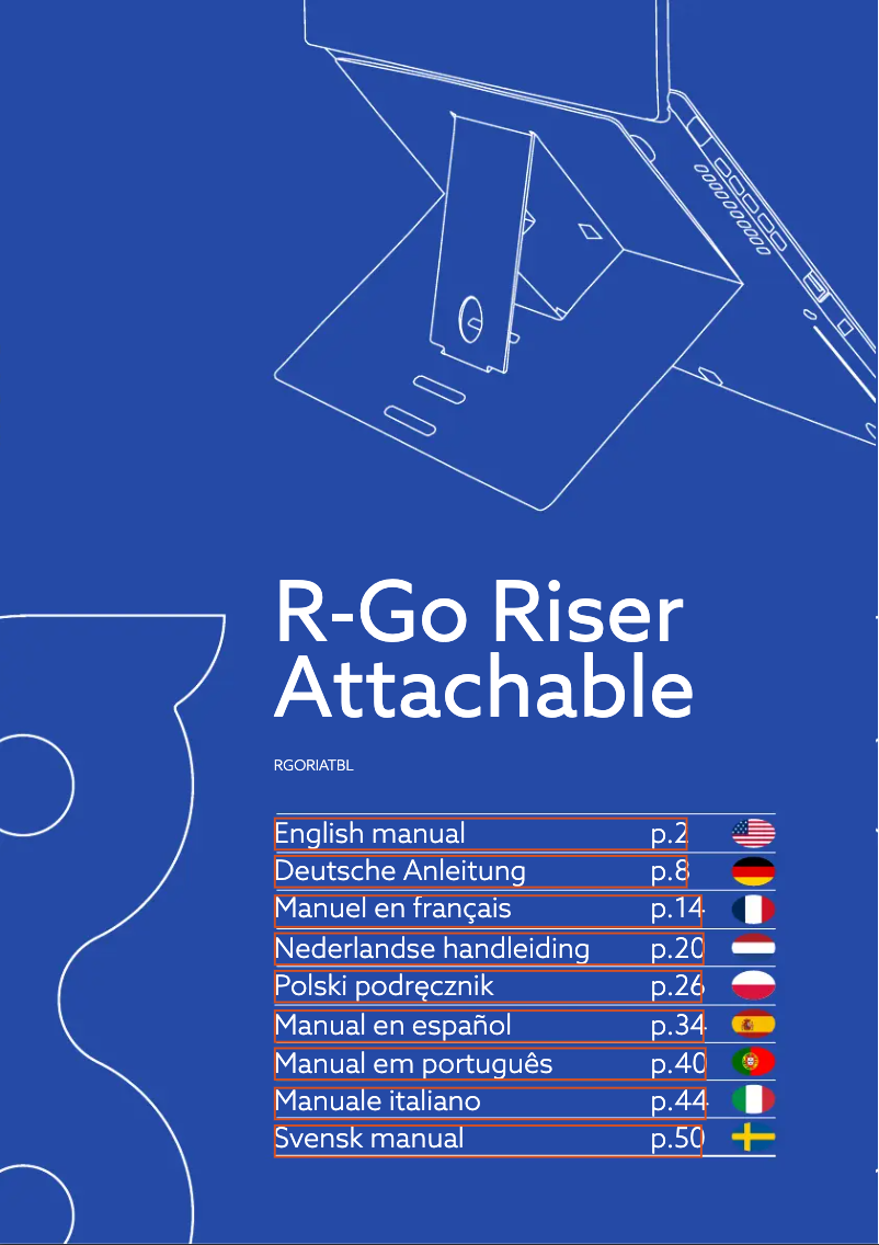 Page n°1 - Manuel utilisateur R-Go Tools Riser Attachable