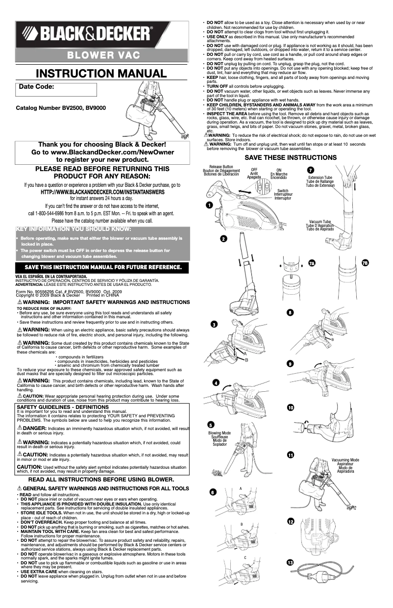 Page n°1 - Manuel utilisateur Black & Decker LSW20