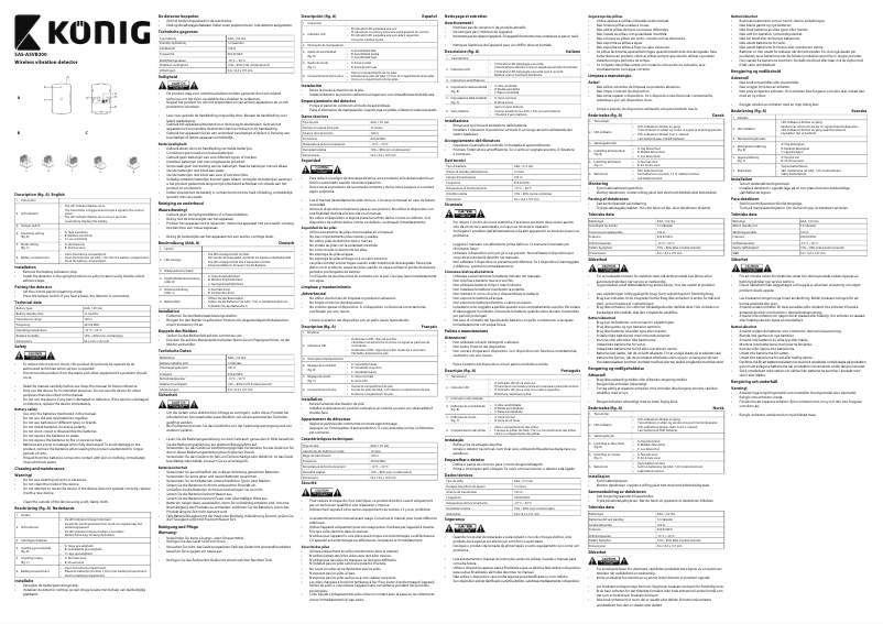 Page n°1 - Manuel utilisateur Konig SAS-ASVB300