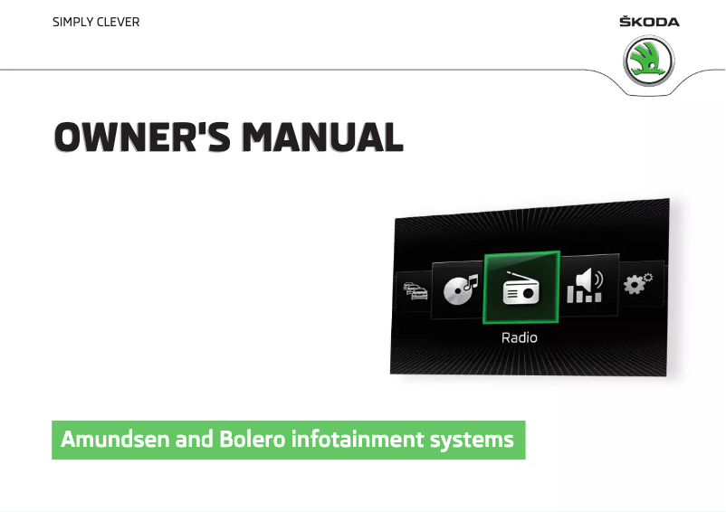 Page n°1 - Manuel utilisateur Skoda Bolero Infotainment system