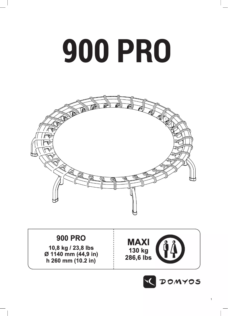 Página 1 del manual Manual de usuario Domyos 900 PRO