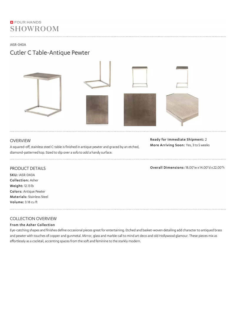 Page 1 de la notice Manuel utilisateur Four Hands IASR-040A