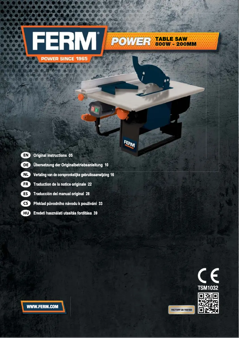 Image de la première page du manuel de l'appareil PDM1035