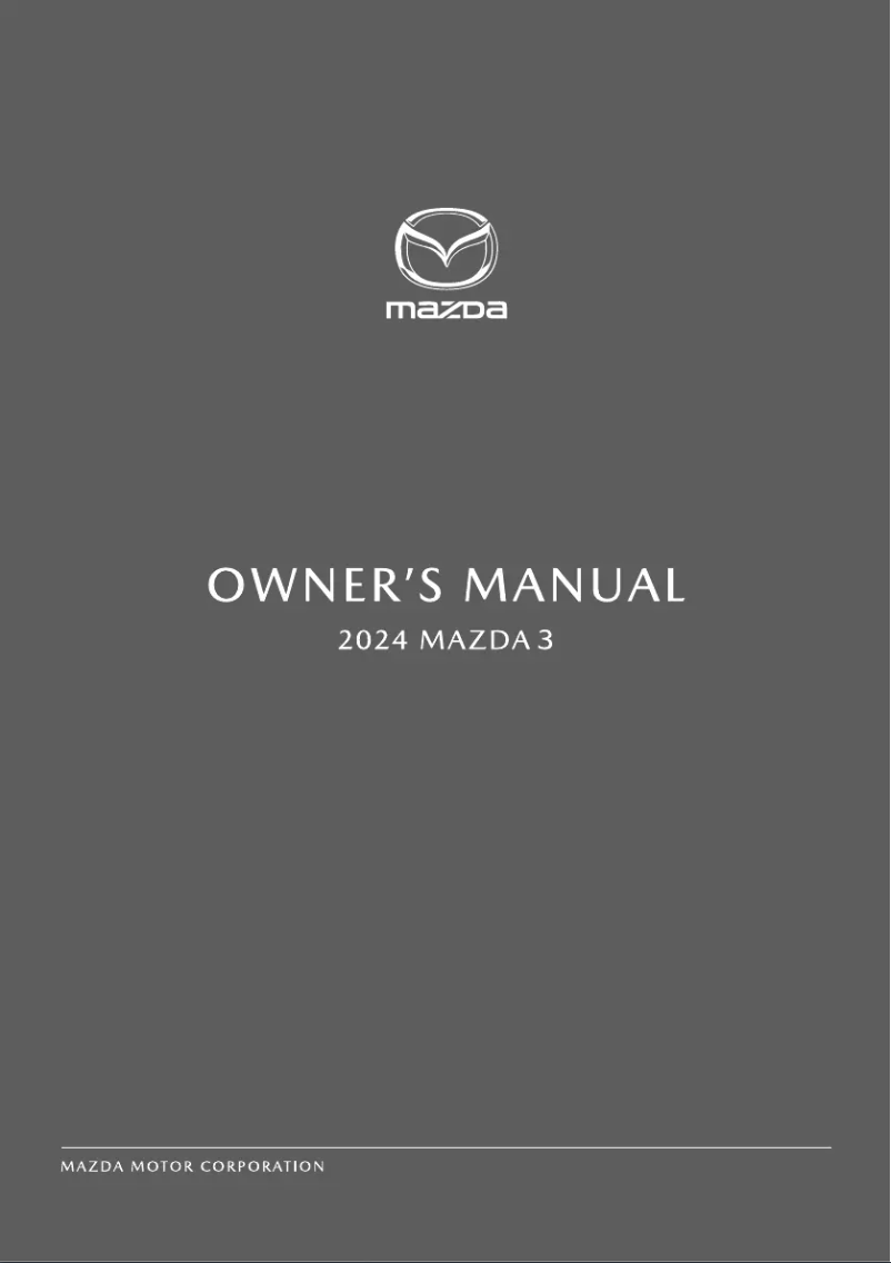 Page 1 de la notice Manuel utilisateur Mazda 3 (2024)