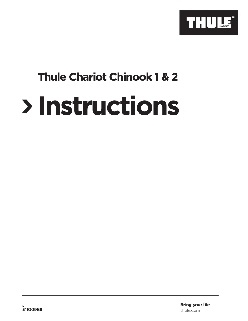 Page 1 de la notice Manuel utilisateur Thule Chariot Chinook 2