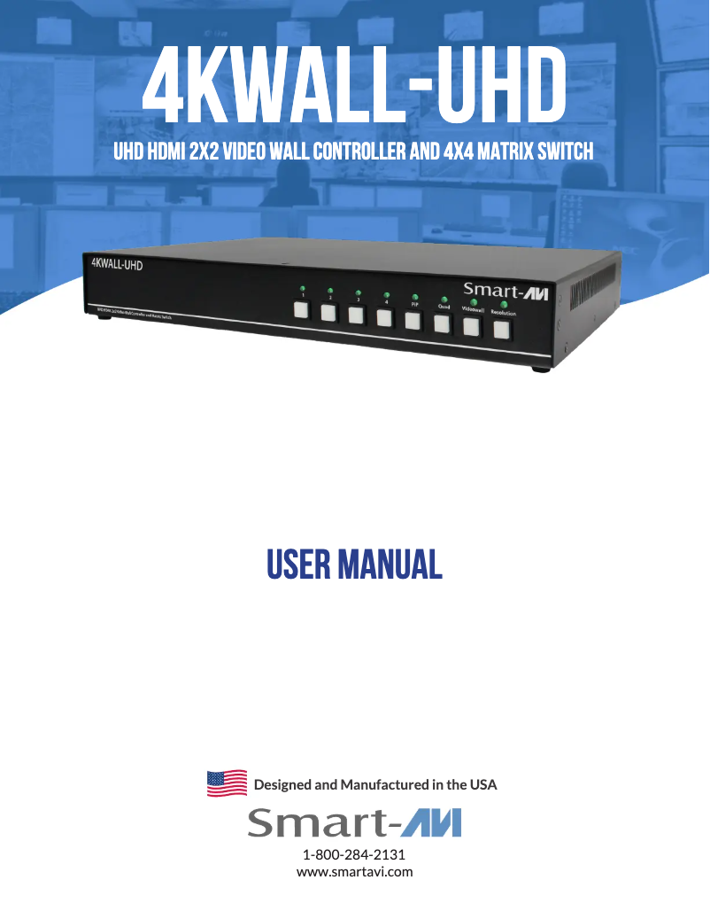 Image de la première page du manuel de l'appareil 4KWALL-UHD