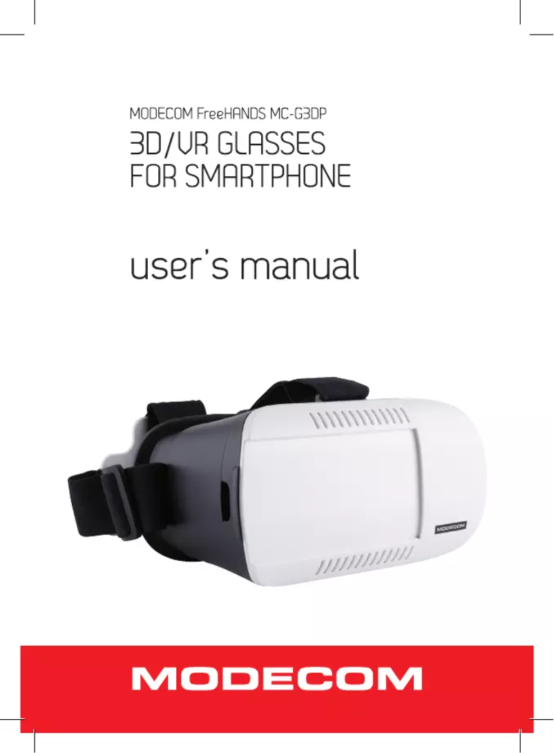 Page 1 de la notice Manuel utilisateur ModeCom MC-G3DP