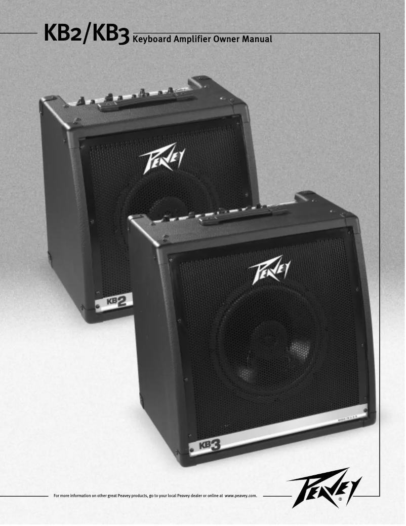 Página 1 del manual Manual de usuario Peavey KB2