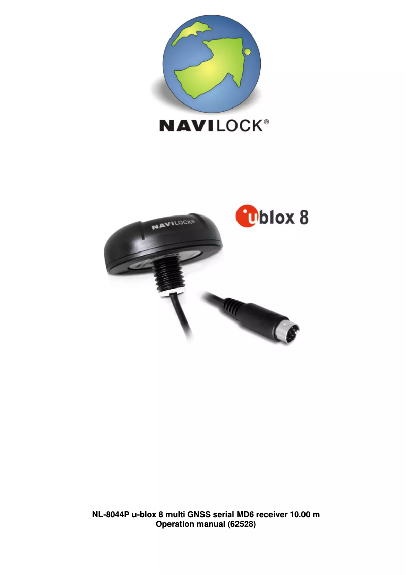 Page n°1 - Manuel utilisateur Navilock u-blox 8 NL-8044P