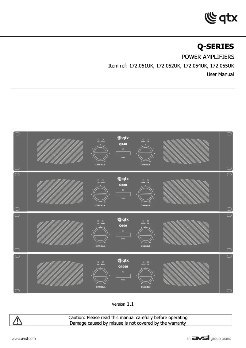 Image de la première page du manuel de l'appareil Q1000
