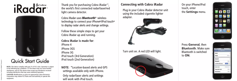 Página 1 del manual Manual de usuario Cobra iRadar 100