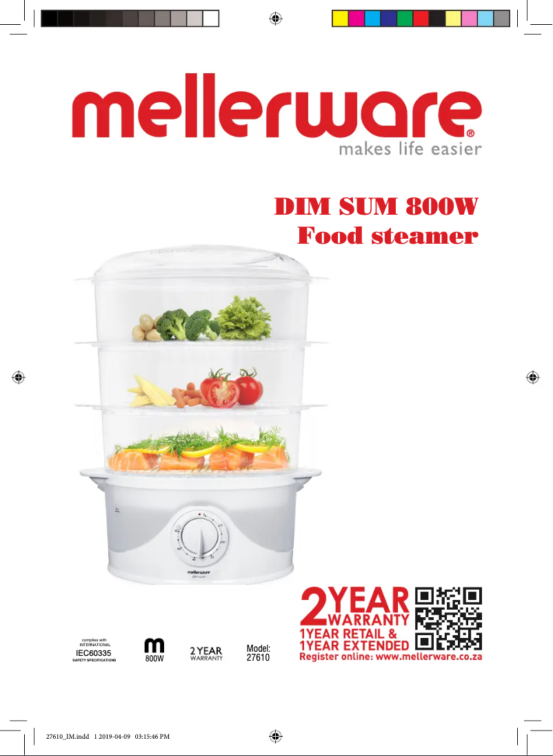 Página 1 del manual Manual de usuario Mellerware Dim Sum 27610