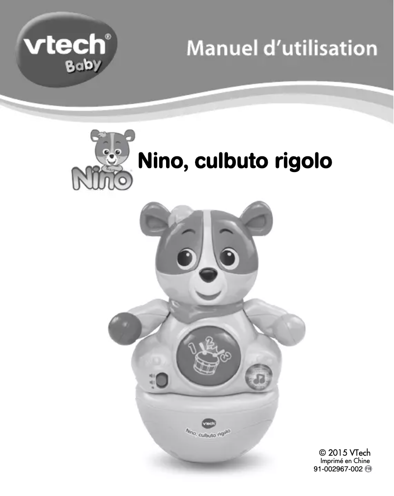 Image de la première page du manuel de l'appareil Nino, culbuto rigolo