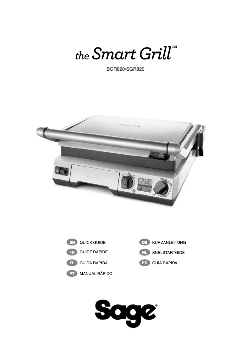 Page n°1 - Manuel utilisateur Sage the Smart Grill SGR820