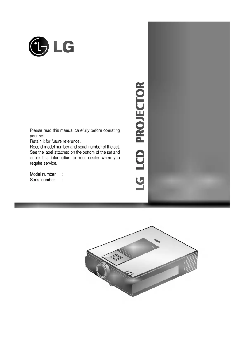 Page n°1 - Manuel utilisateur LG RL-JT10