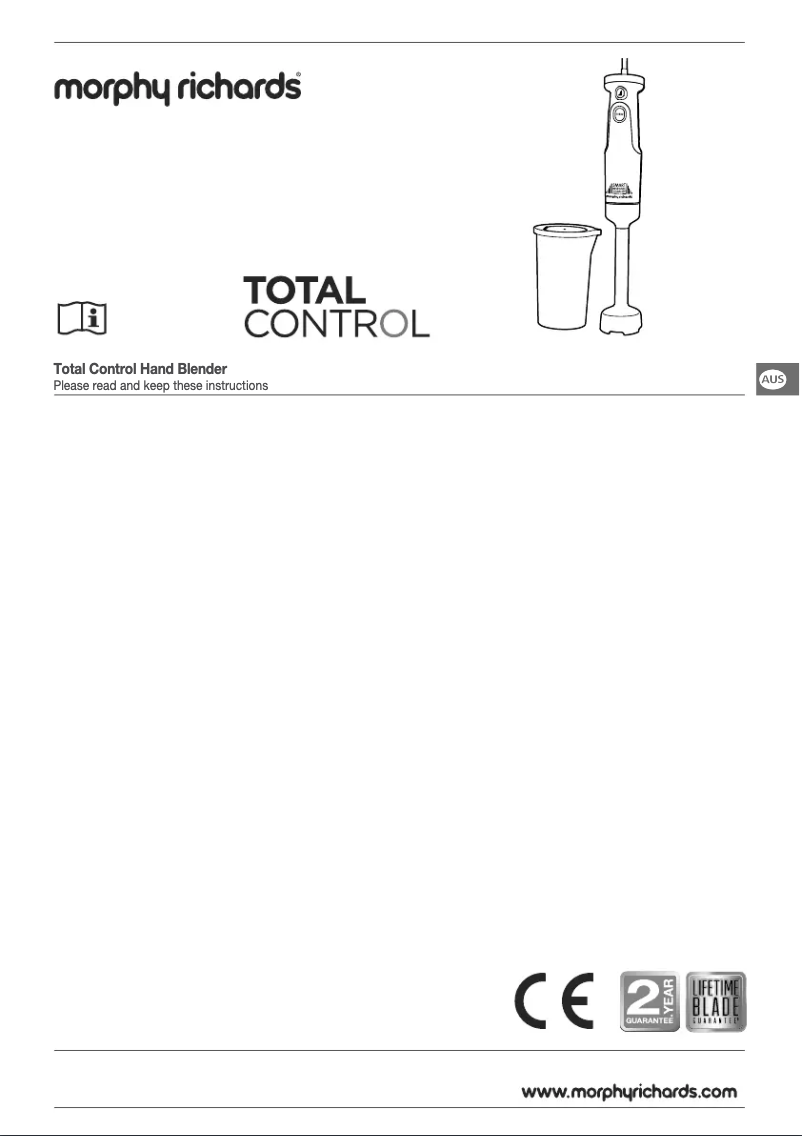 Page 1 de la notice Manuel utilisateur Morphy Richards Total Control 402050