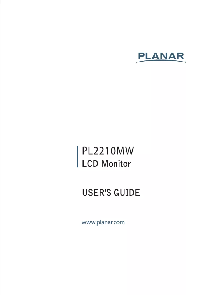 Imagen de la primera página del manual del dispositivo PL2210MW