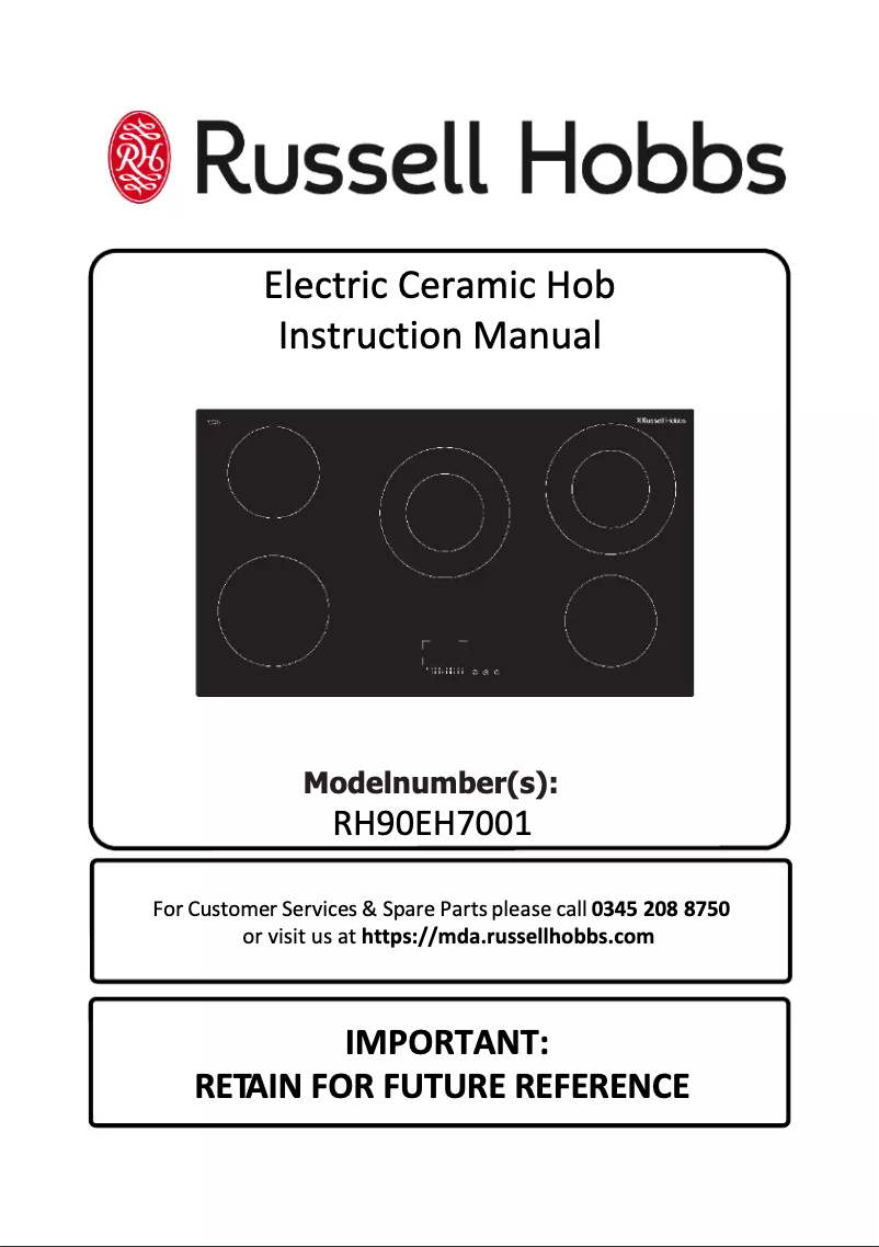 Page n°1 - Manuel utilisateur Russell Hobbs RH90EH7001