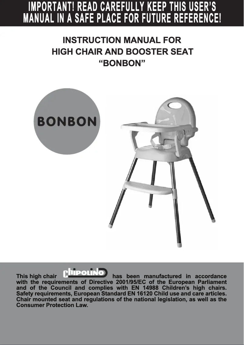 Page 1 de la notice Manuel utilisateur Chipolino Bon bon