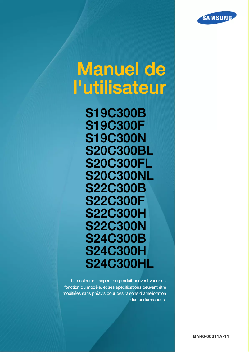 Image de la première page du manuel de l'appareil SyncMaster S24B300HL