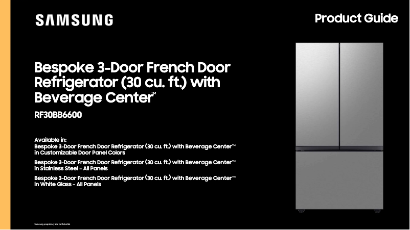 Page 1 de la notice Brochure Samsung RF30BB660012