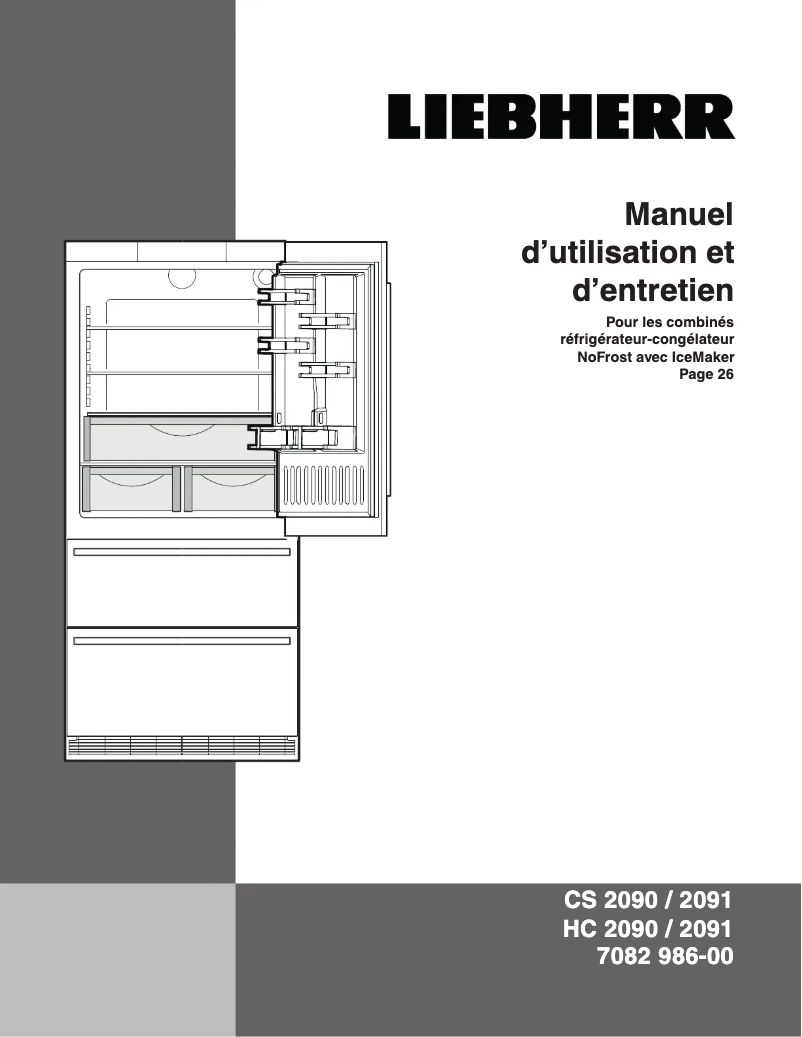Page 1 de la notice Manuel utilisateur Liebherr ECN 6156