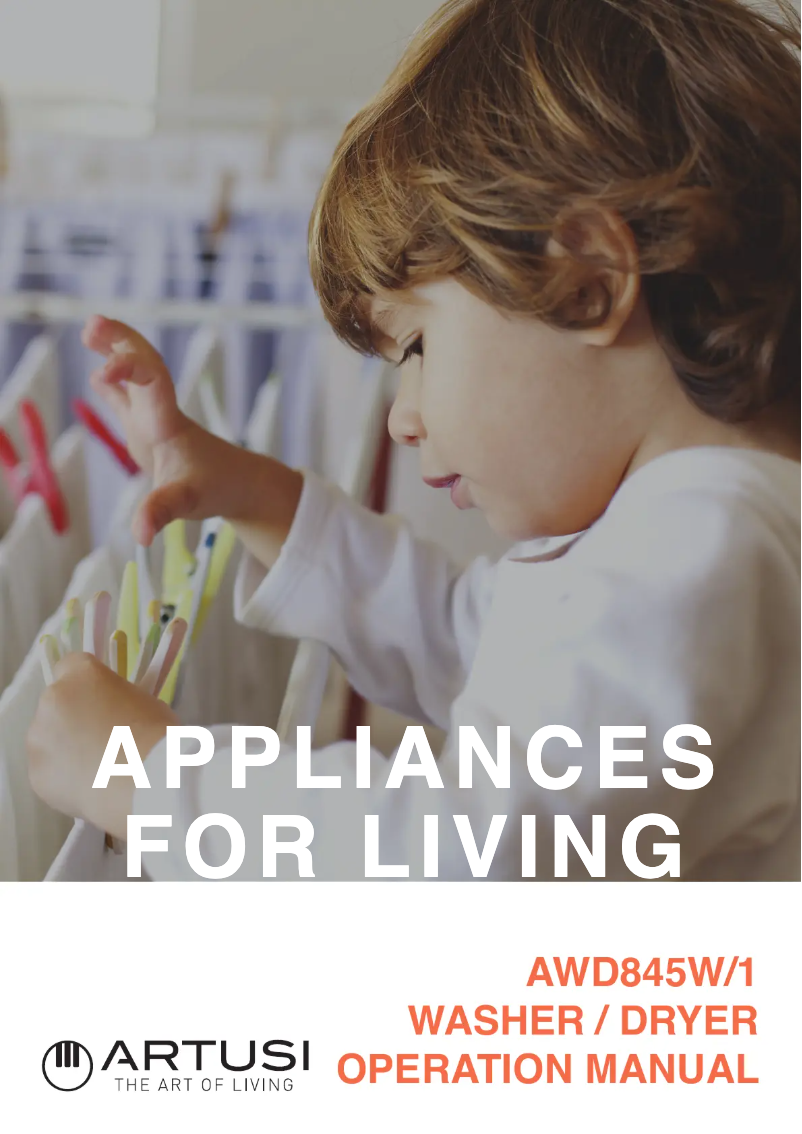 Page 1 de la notice Manuel utilisateur Artusi AWD845W/1