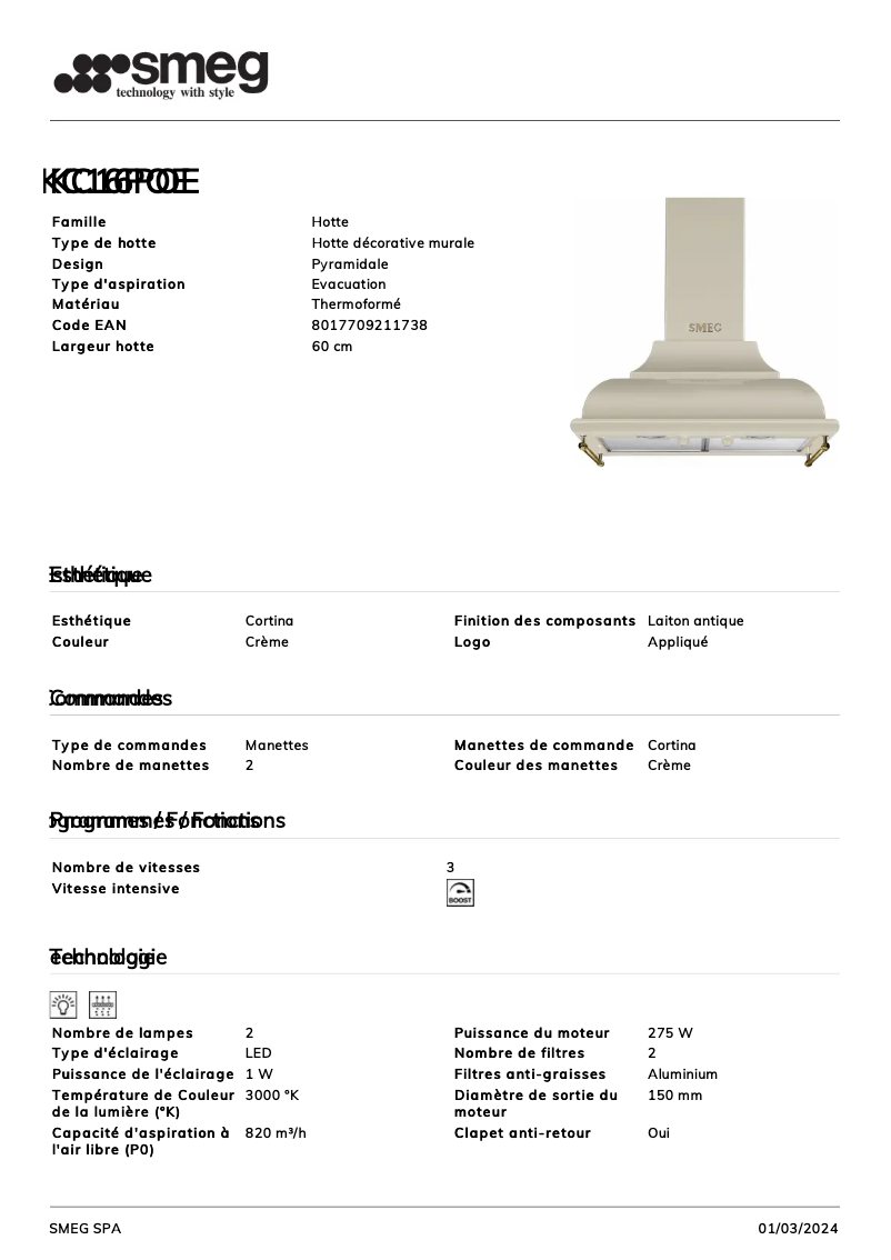 Image de la première page du manuel de l'appareil KC16POE