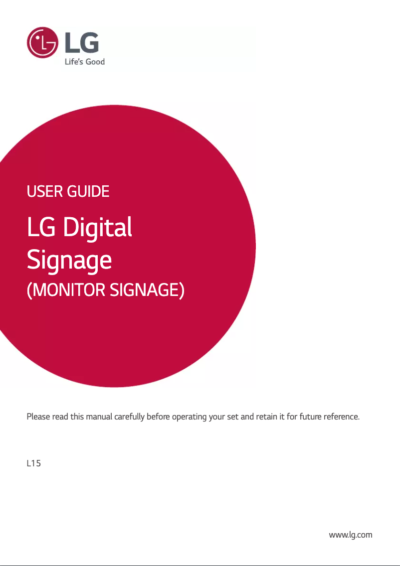 Página 1 del manual Manual de usuario LG 49SE3C-B