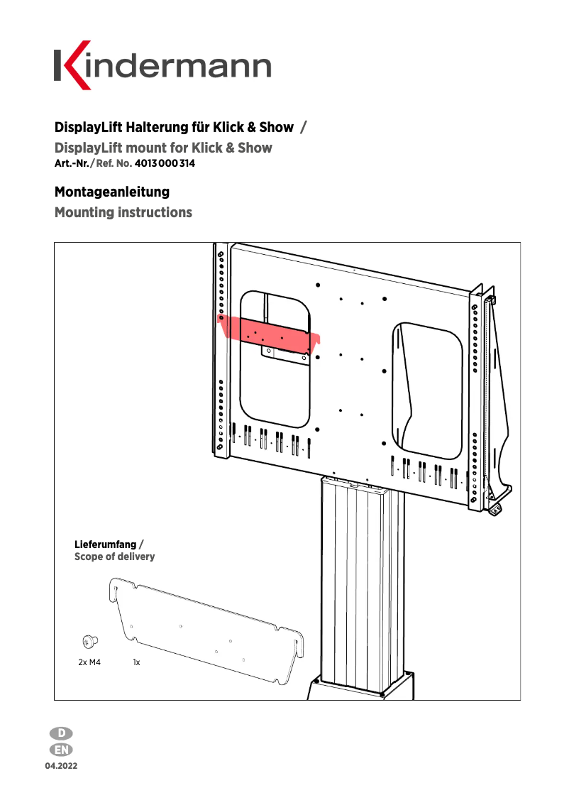 Page n°1 - Manuel utilisateur Kindermann 4013000314