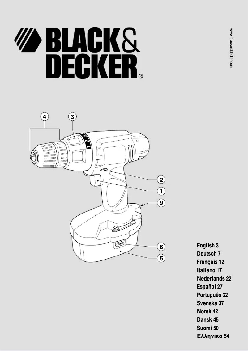 Page 1 de la notice Manuel utilisateur Black & Decker CD12CAH