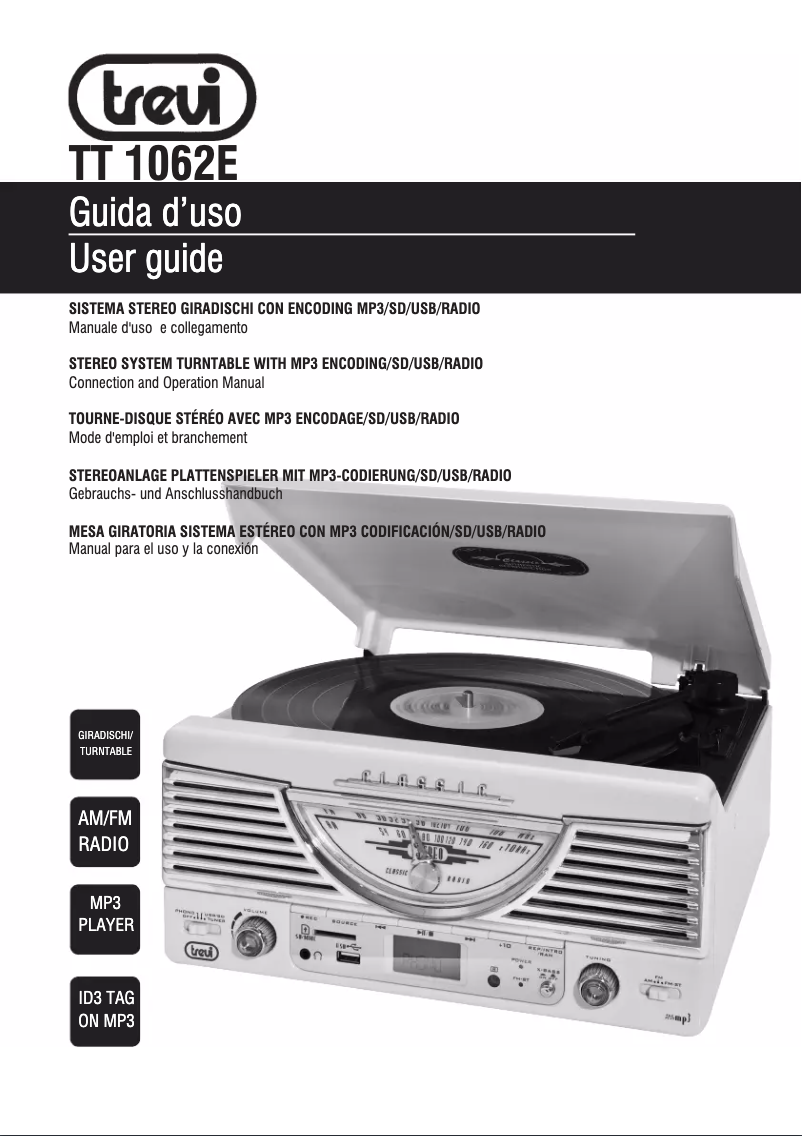 Image de la première page du manuel de l'appareil TT 1062 E