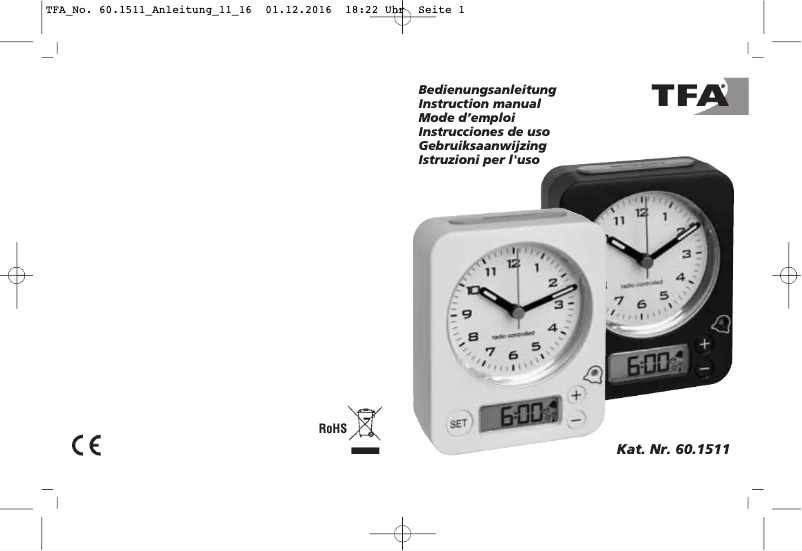 Imagen de la primera página del manual del dispositivo 60.1511.02