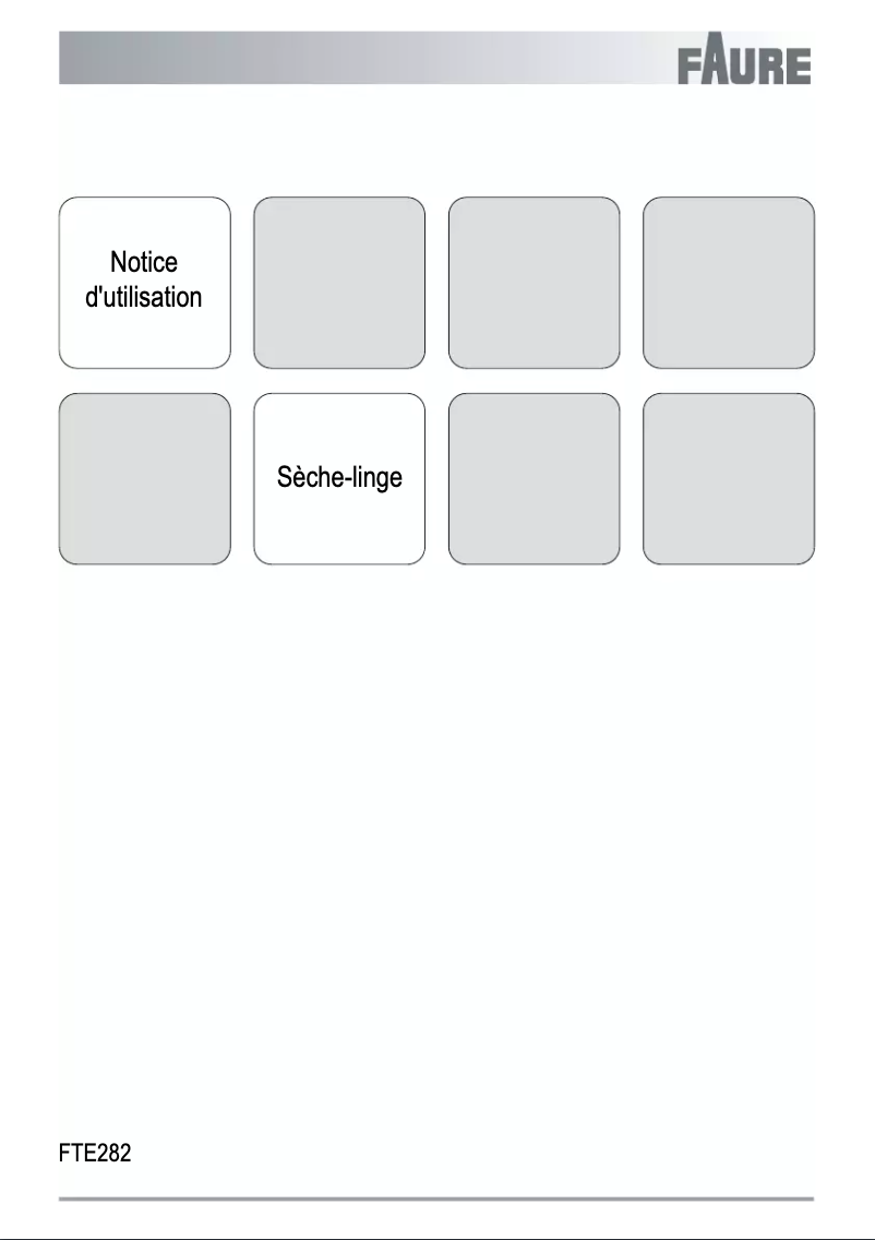 Page n°1 - Manuel utilisateur Faure FTE282