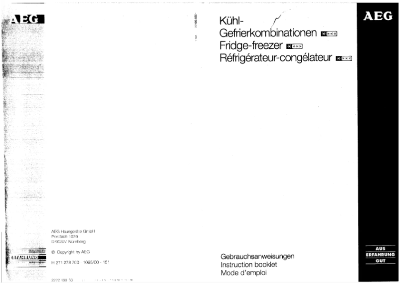 Image de la première page du manuel de l'appareil SANTO2492KG