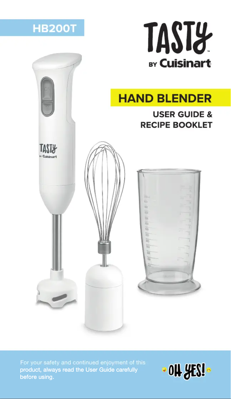 Page 1 de la notice Manuel utilisateur Cuisinart HB200T