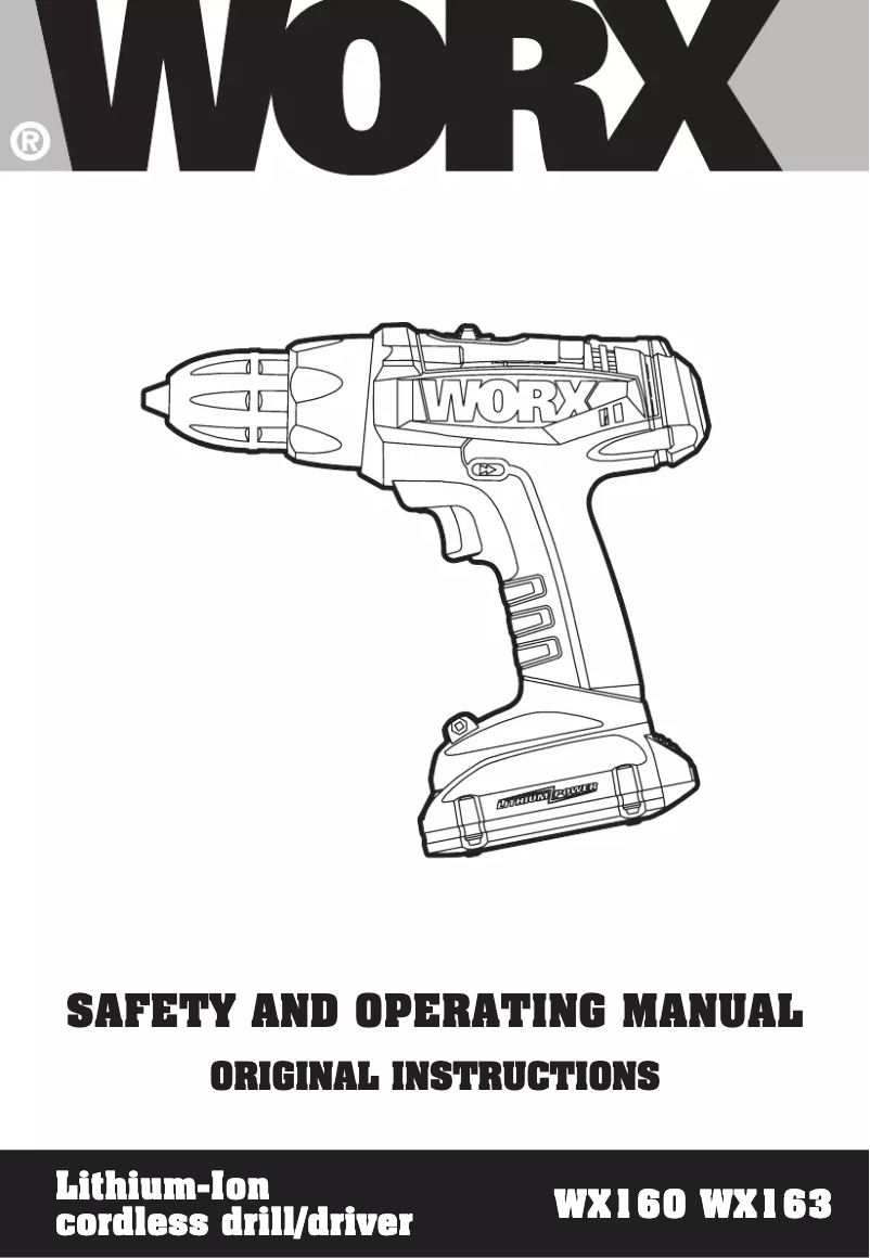 Page n°1 - Manuel utilisateur Worx WX163
