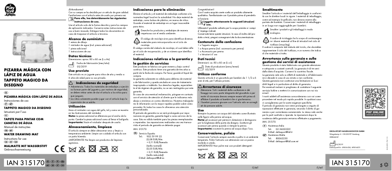 Page 1 de la notice Manuel utilisateur Playtive IAN 315170