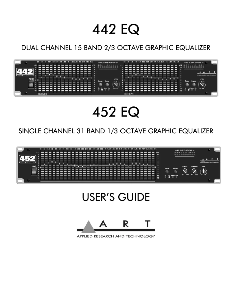 Image de la première page du manuel de l'appareil 452