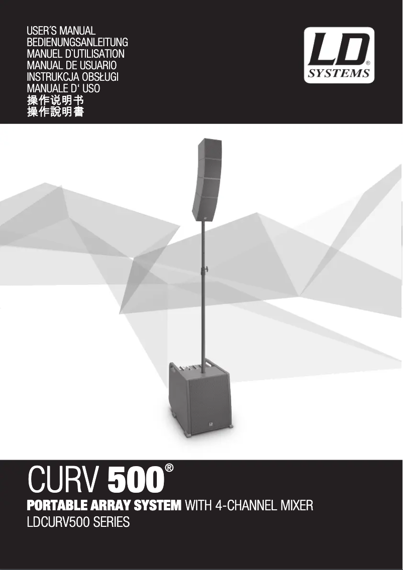 Page n°1 - Manuel utilisateur LD Systems Curv 500 ISUB