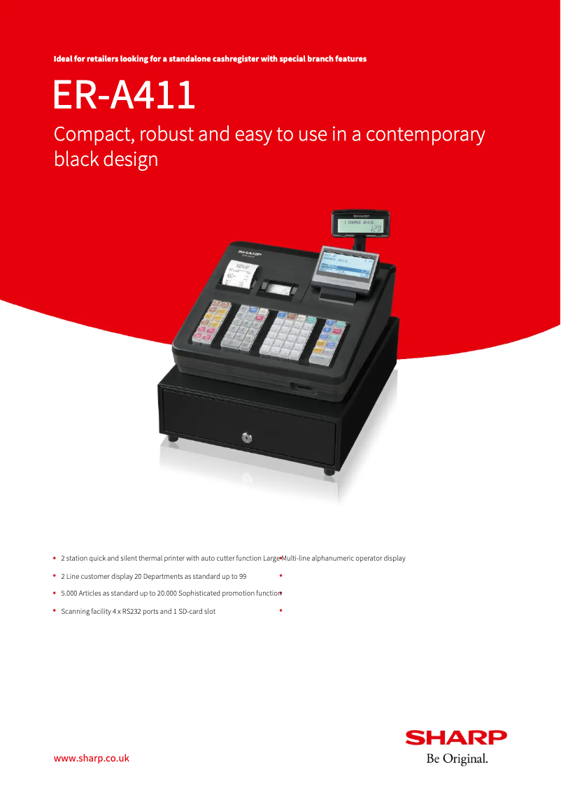 Page 1 of the manual Technical Sheet Sharp ER-A411