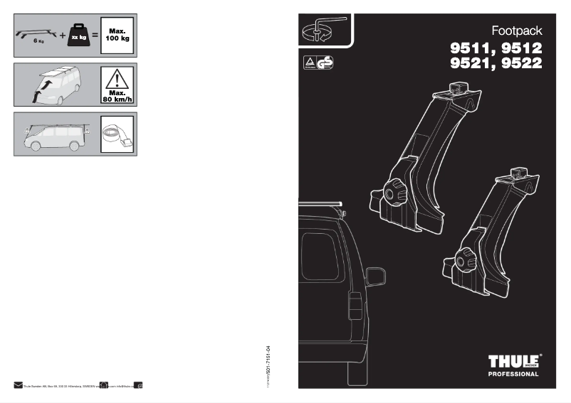 Page 1 de la notice Manuel utilisateur Thule 9521